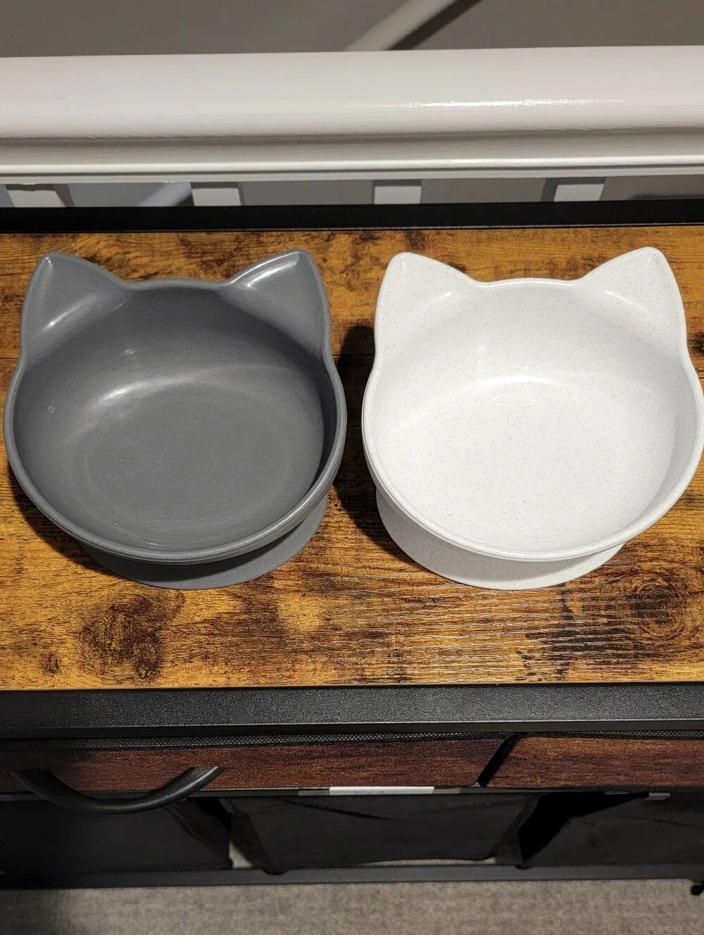 Cat ear cat bowls